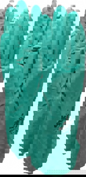 Chemical Resistant Gloves: X-Large, 15 mil Thick, Nitrile, Supported